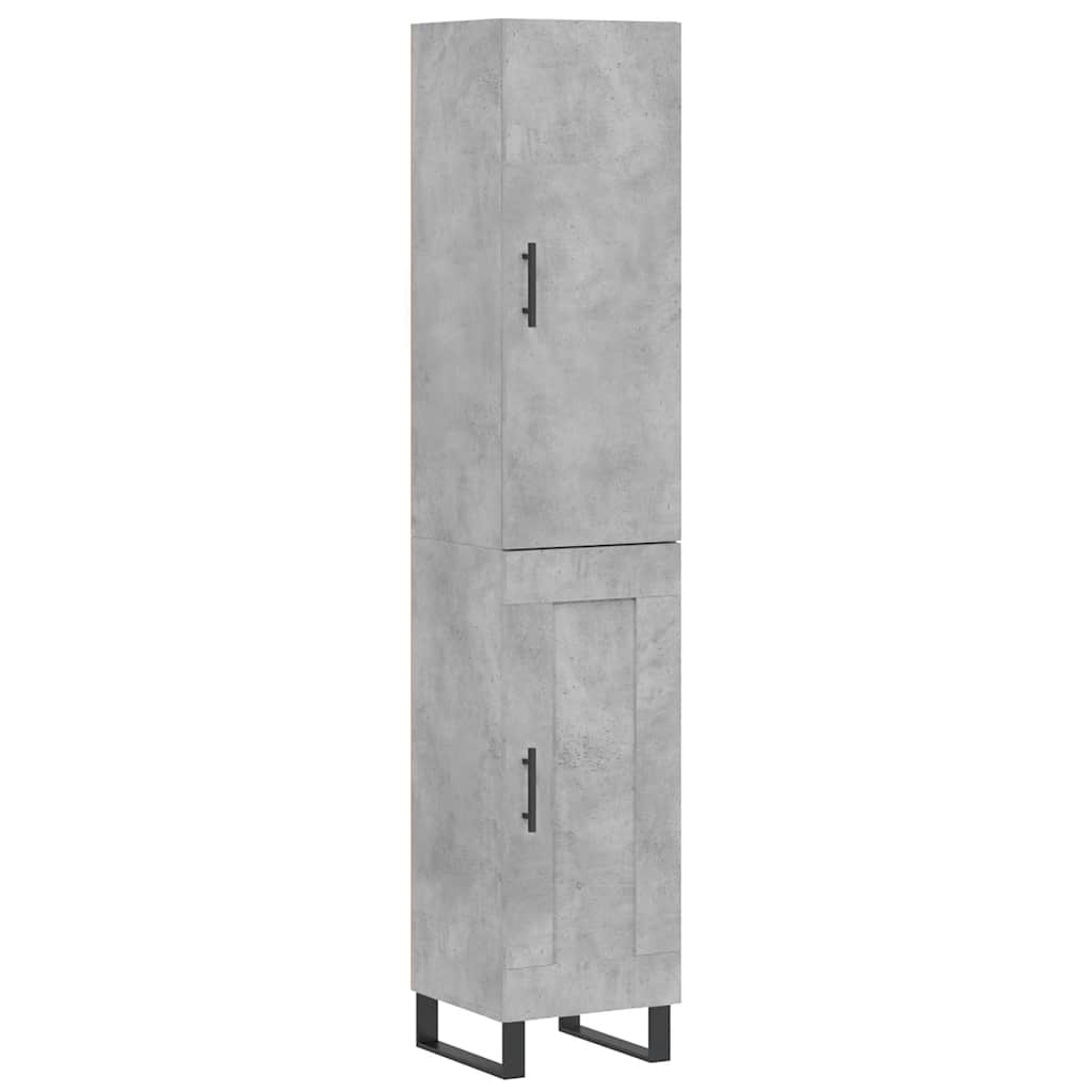 vidaXL Ντουλάπι Γκρι Σκυροδέματος 34,5x34x180 εκ. Επεξεργασμένο Ξύλο