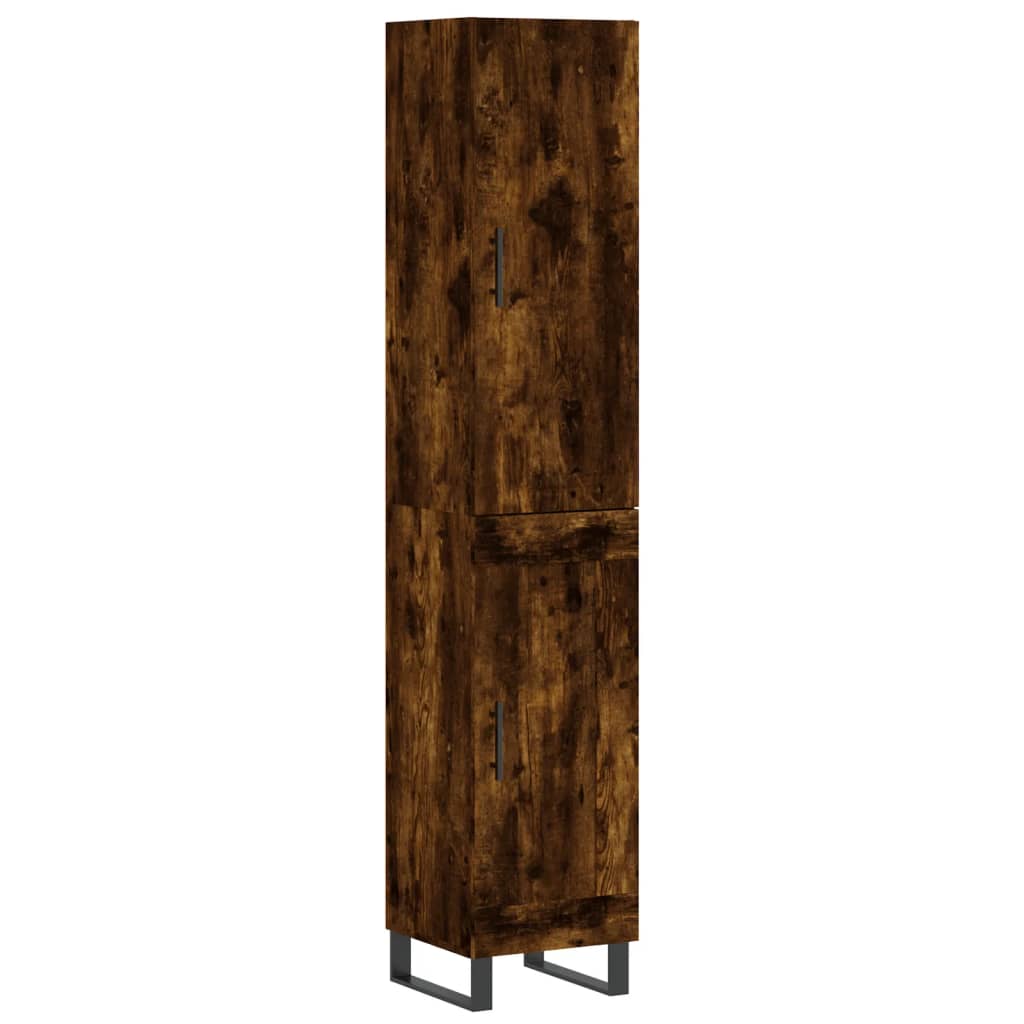 vidaXL Ντουλάπι Καπνιστή δρυς 34,5x34x180 εκ. από Επεξεργασμένο Ξύλο