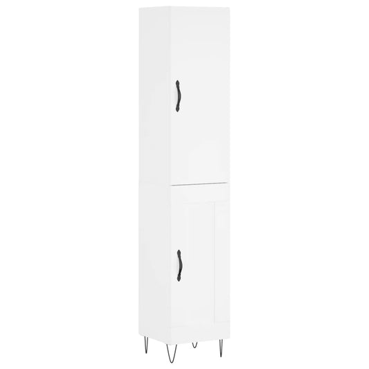 vidaXL Ντουλάπι Λευκό 34,5 x 34 x 180 εκ. από Επεξεργασμένο Ξύλο
