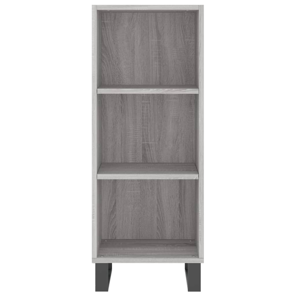 vidaXL Μπουφές Sonoma Γκρι 34,5 x 34 x 180 εκ. από Επεξεργασμένο Ξύλο