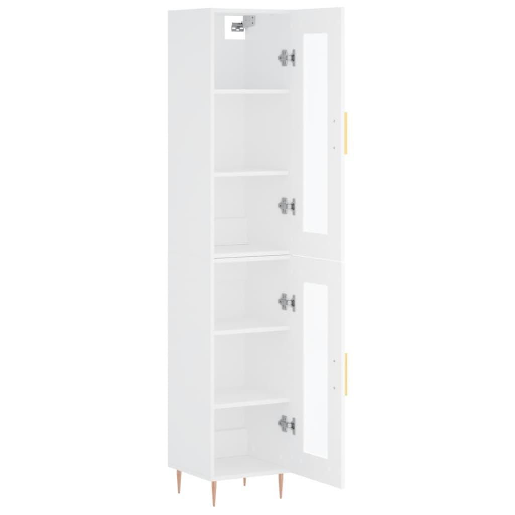 vidaXL Ντουλάπι Λευκό 34,5 x 34 x 180 εκ. από Επεξεργασμένο Ξύλο