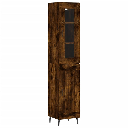 vidaXL Ντουλάπι Καπνιστή δρυς 34,5x34x180 εκ. από Επεξεργασμένο Ξύλο