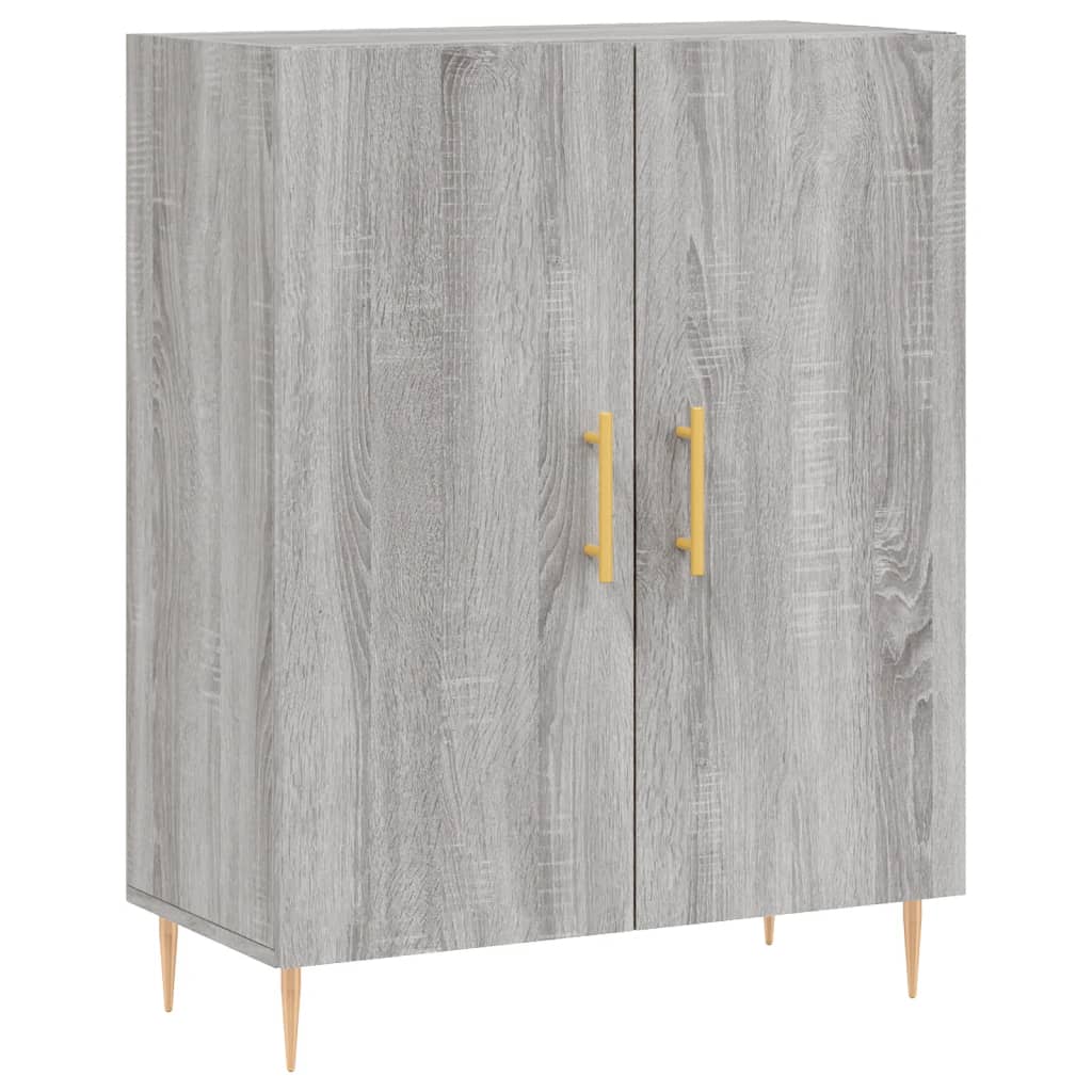 vidaXL Ντουλάπι Γκρι Sonoma 69,5 x 34 x 180 εκ. Επεξεργασμένο Ξύλο