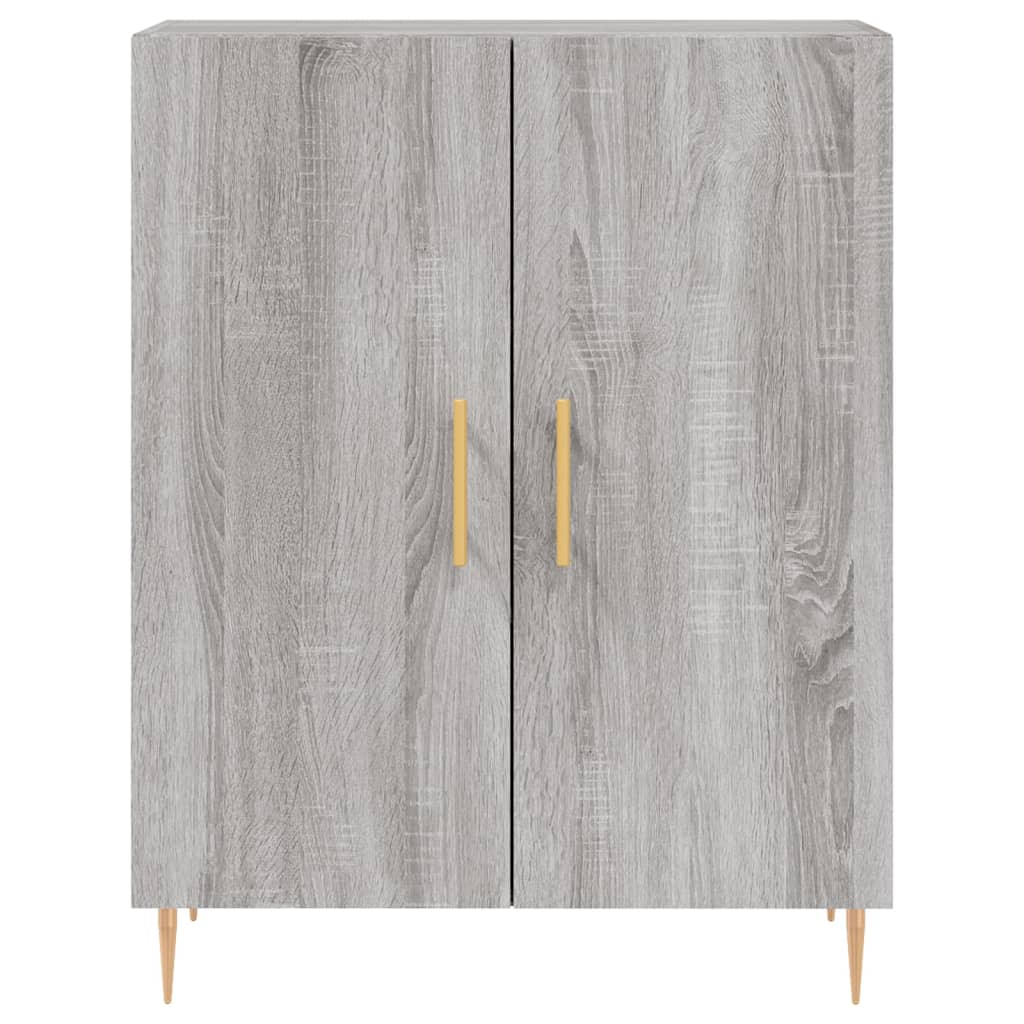 vidaXL Ντουλάπι Γκρι Sonoma 69,5 x 34 x 180 εκ. Επεξεργασμένο Ξύλο