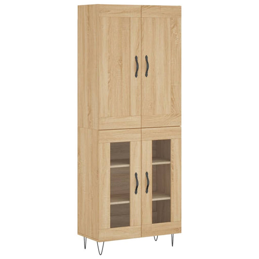 vidaXL Ντουλάπι Sonoma δρυς 69,5 x 34 x 180 εκ. από Επεξεργασμένο Ξύλο