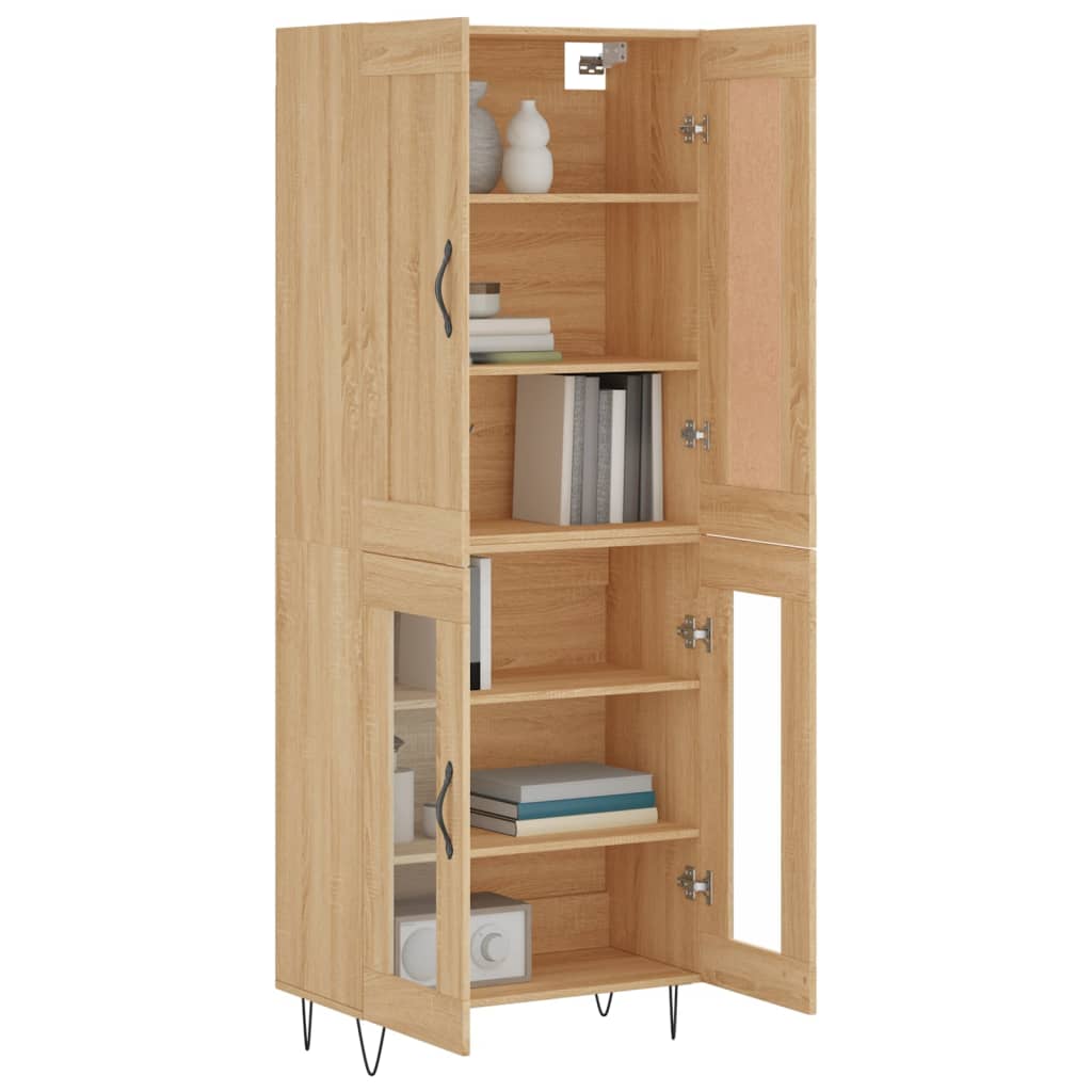 vidaXL Ντουλάπι Sonoma δρυς 69,5 x 34 x 180 εκ. από Επεξεργασμένο Ξύλο
