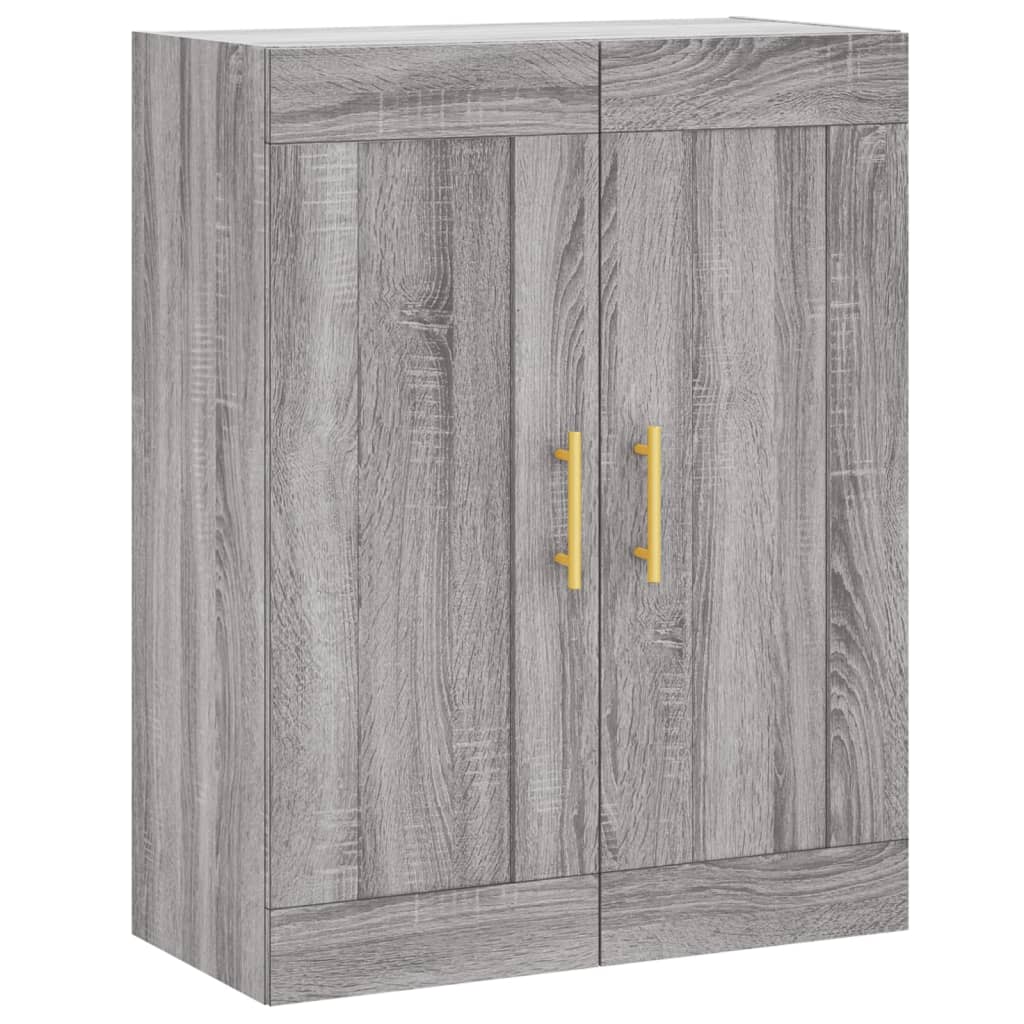 vidaXL Ντουλάπι Γκρι Sonoma 69,5 x 34 x 180 εκ. Επεξεργασμένο Ξύλο