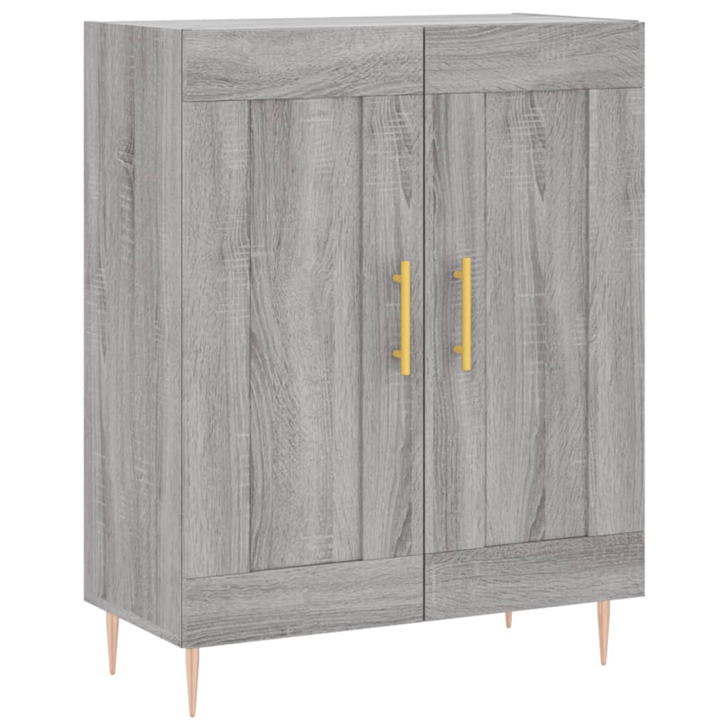vidaXL Ντουλάπι Γκρι Sonoma 69,5 x 34 x 180 εκ. Επεξεργασμένο Ξύλο