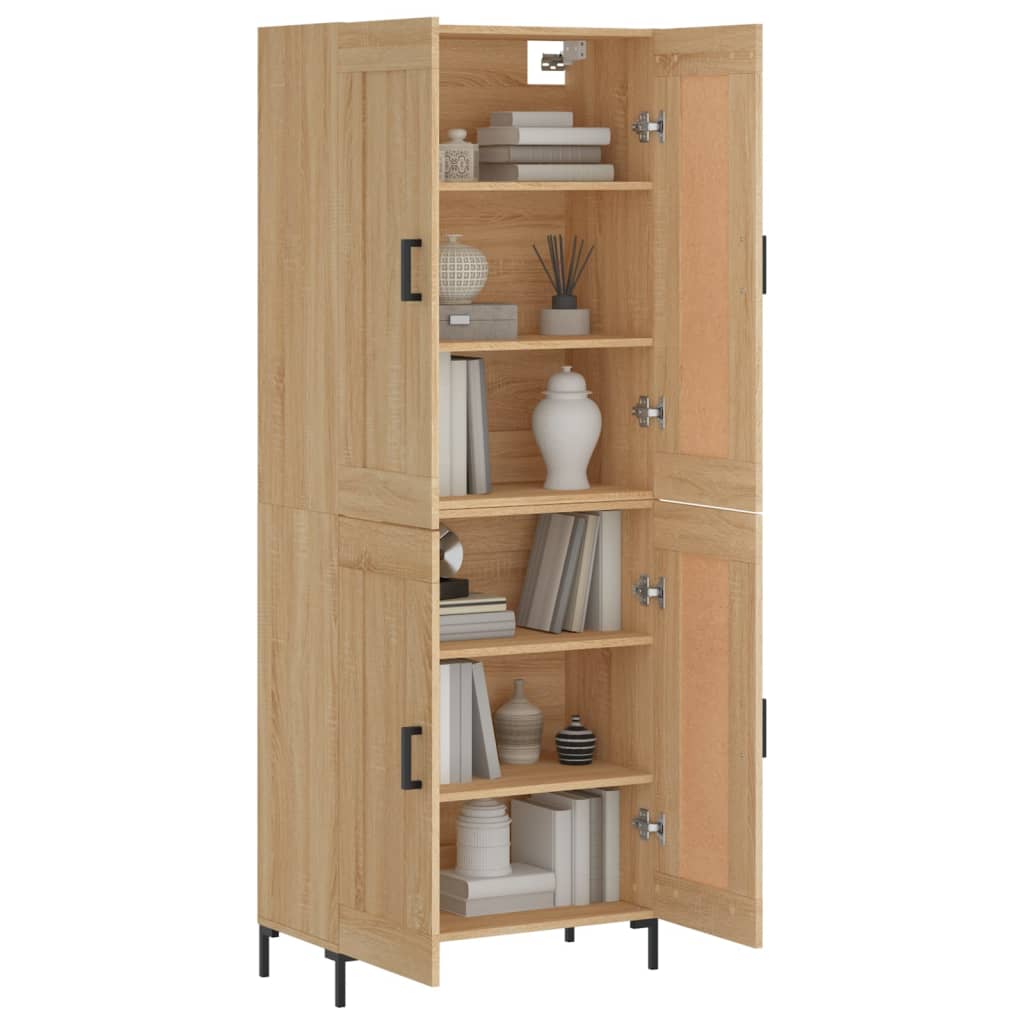 vidaXL Ντουλάπι Sonoma δρυς 69,5 x 34 x 180 εκ. από Επεξεργασμένο Ξύλο