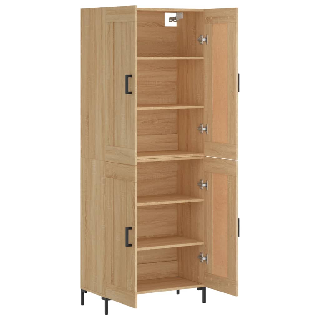 vidaXL Ντουλάπι Sonoma δρυς 69,5 x 34 x 180 εκ. από Επεξεργασμένο Ξύλο