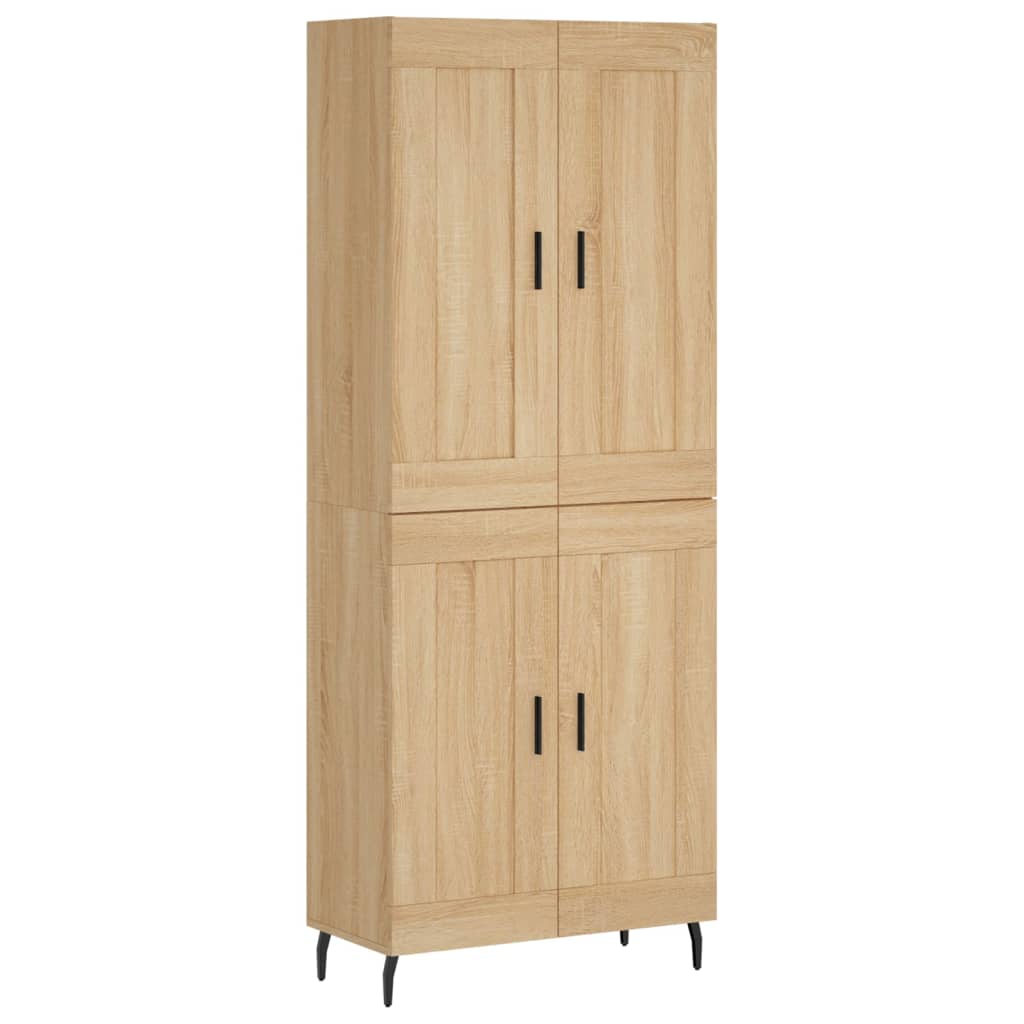 vidaXL Ντουλάπι Sonoma δρυς 69,5 x 34 x 180 εκ. από Επεξεργασμένο Ξύλο