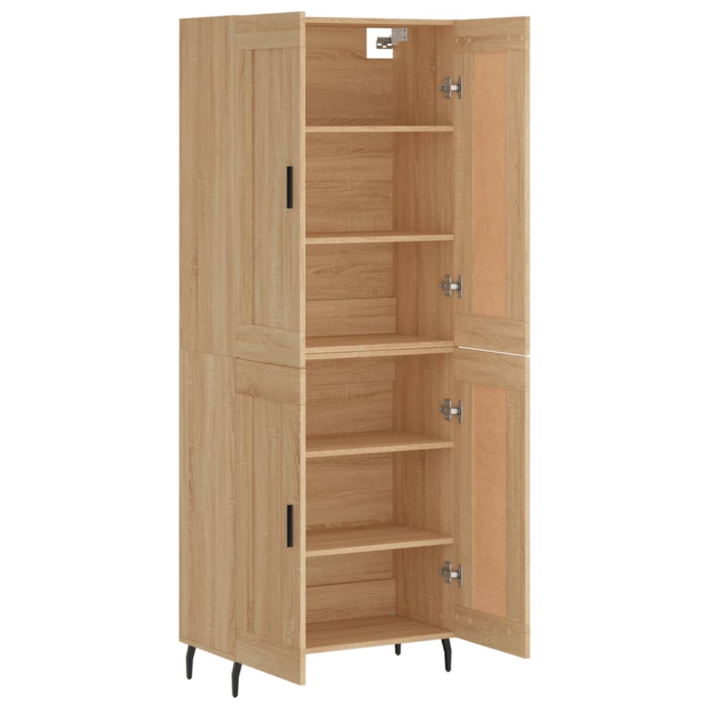 vidaXL Ντουλάπι Sonoma δρυς 69,5 x 34 x 180 εκ. από Επεξεργασμένο Ξύλο