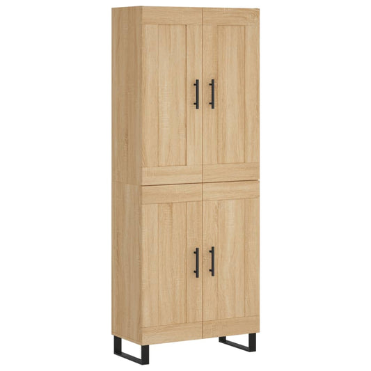 vidaXL Ντουλάπι Sonoma δρυς 69,5 x 34 x 180 εκ. από Επεξεργασμένο Ξύλο