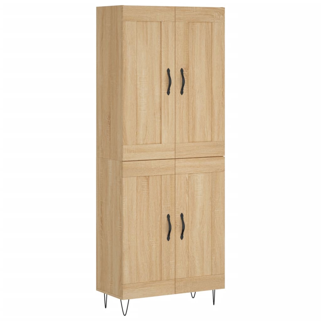 vidaXL Ντουλάπι Sonoma δρυς 69,5 x 34 x 180 εκ. από Επεξεργασμένο Ξύλο