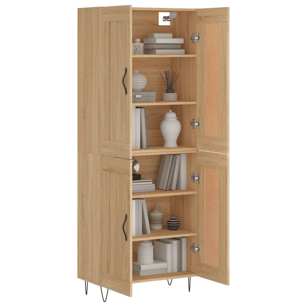 vidaXL Ντουλάπι Sonoma δρυς 69,5 x 34 x 180 εκ. από Επεξεργασμένο Ξύλο