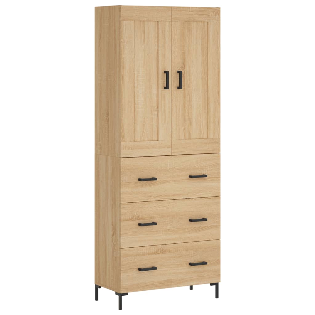vidaXL Ντουλάπι Sonoma δρυς 69,5 x 34 x 180 εκ. από Επεξεργασμένο Ξύλο