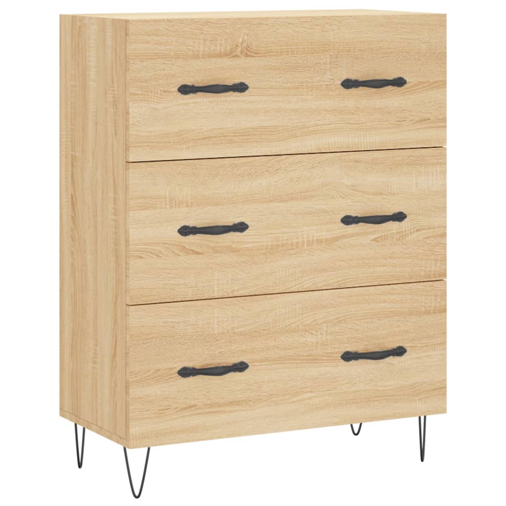 vidaXL Ντουλάπι Sonoma δρυς 69,5 x 34 x 180 εκ. από Επεξεργασμένο Ξύλο