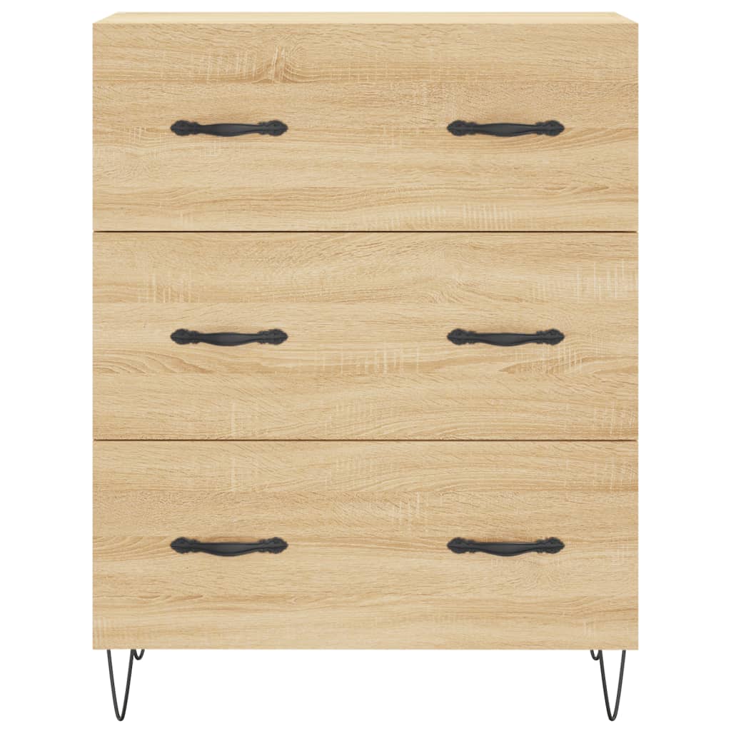 vidaXL Ντουλάπι Sonoma δρυς 69,5 x 34 x 180 εκ. από Επεξεργασμένο Ξύλο