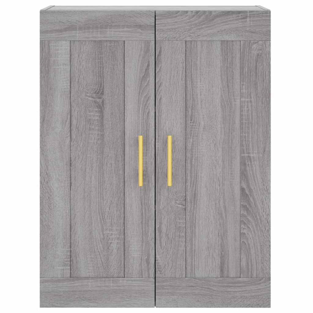 vidaXL Ντουλάπι Γκρι Sonoma 69,5 x 34 x 180 εκ. Επεξεργασμένο Ξύλο