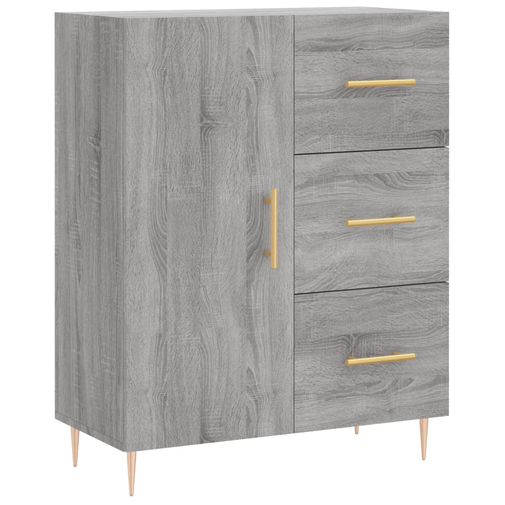 vidaXL Ντουλάπι Γκρι Sonoma 69,5 x 34 x 180 εκ. Επεξεργασμένο Ξύλο