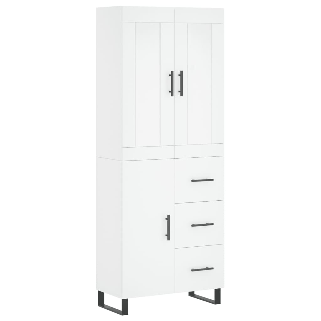 vidaXL Ντουλάπι Λευκό 69,5x34x180 εκ. από Επεξεργασμένο Ξύλο