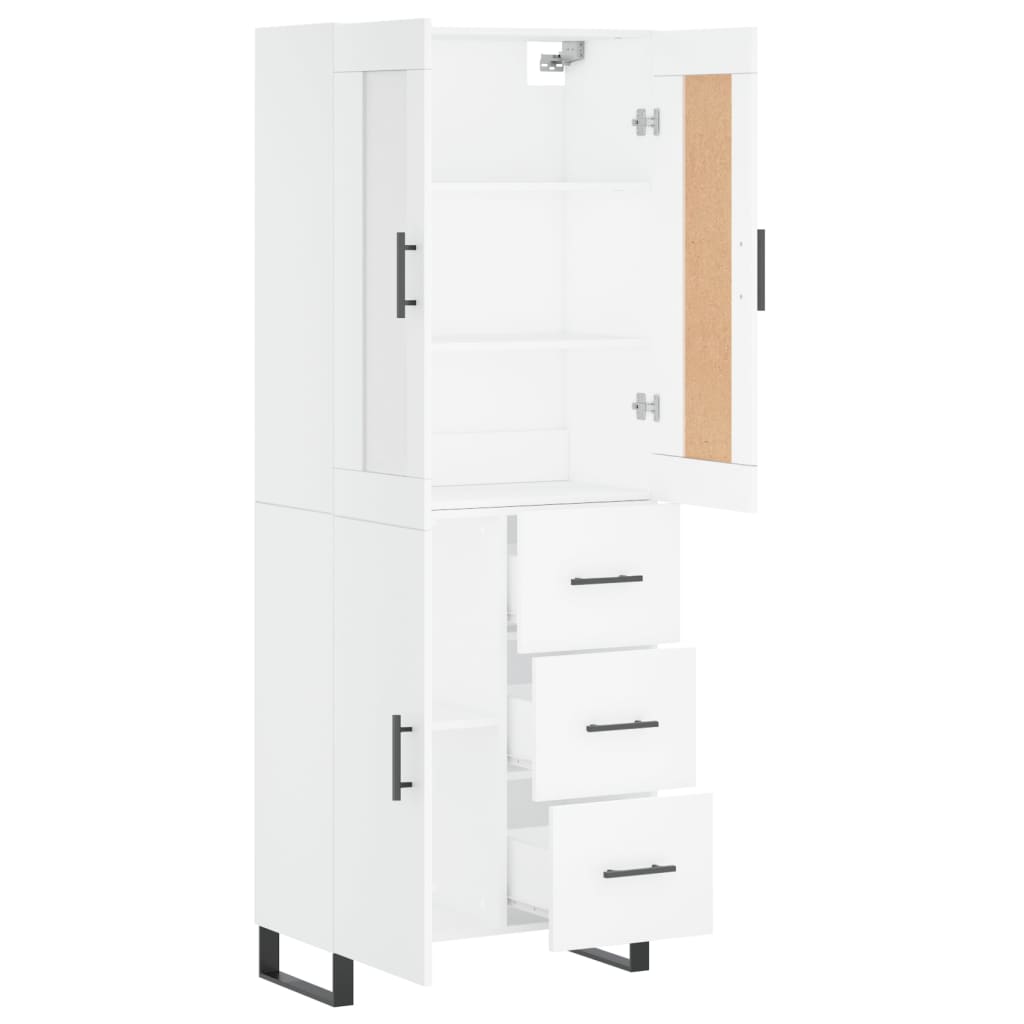 vidaXL Ντουλάπι Λευκό 69,5x34x180 εκ. από Επεξεργασμένο Ξύλο