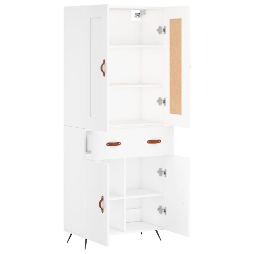 vidaXL Ντουλάπι Λευκό 69,5x34x180 εκ. από Επεξεργασμένο Ξύλο