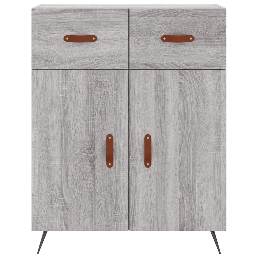 vidaXL Ντουλάπι Γκρι Sonoma 69,5 x 34 x 180 εκ. Επεξεργασμένο Ξύλο