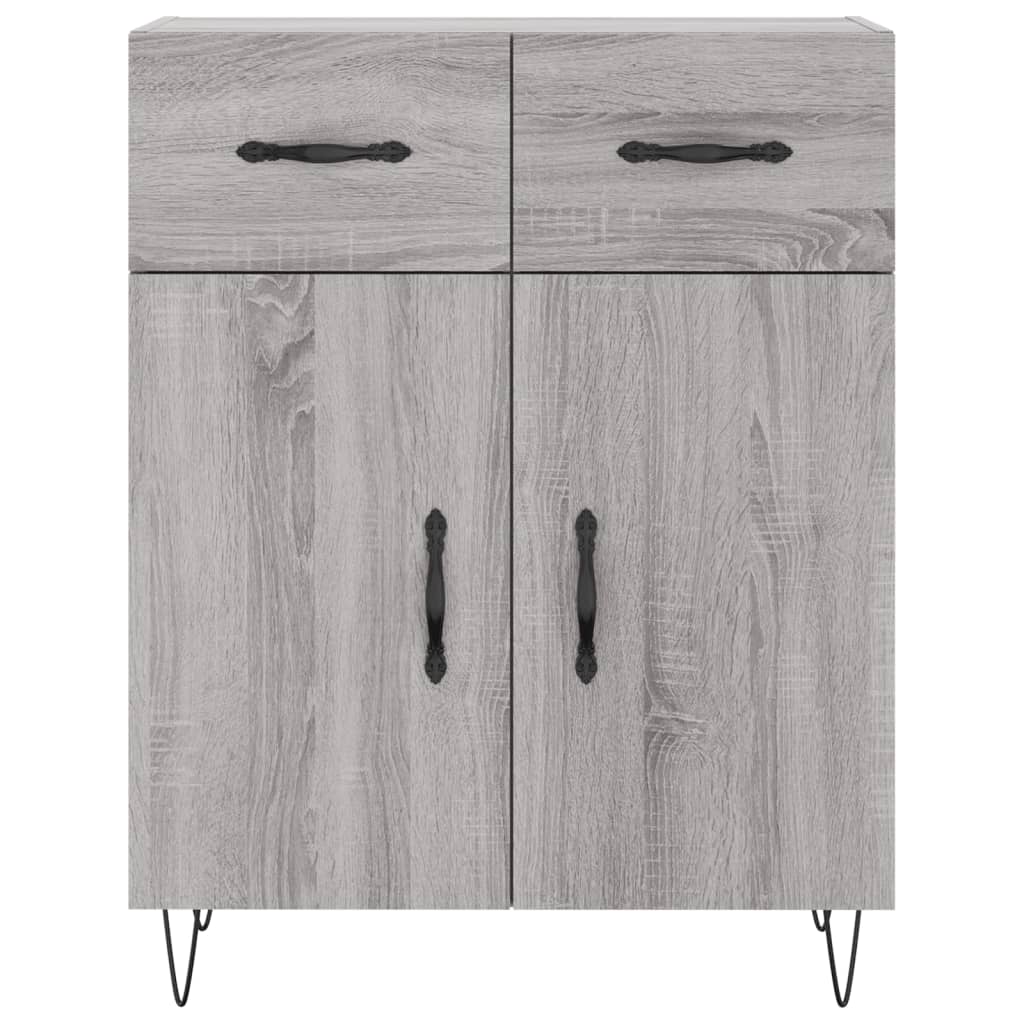 vidaXL Ντουλάπι Γκρι Sonoma 69,5 x 34 x 180 εκ. Επεξεργασμένο Ξύλο