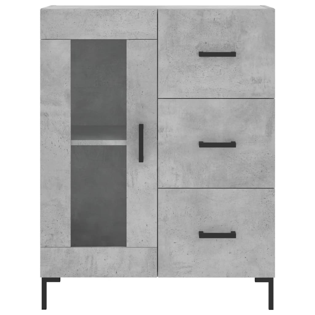 vidaXL Ντουλάπι Γκρι Σκυροδέματος 69,5x34x180 εκ. Επεξεργασμένο Ξύλο