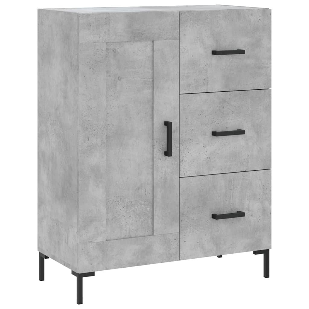 vidaXL Ντουλάπι Γκρι Σκυροδέματος 69,5x34x180 εκ. Επεξεργασμένο Ξύλο