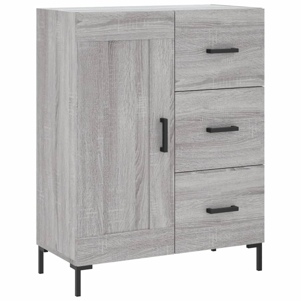 vidaXL Ντουλάπι Γκρι Sonoma 69,5 x 34 x 180 εκ. Επεξεργασμένο Ξύλο