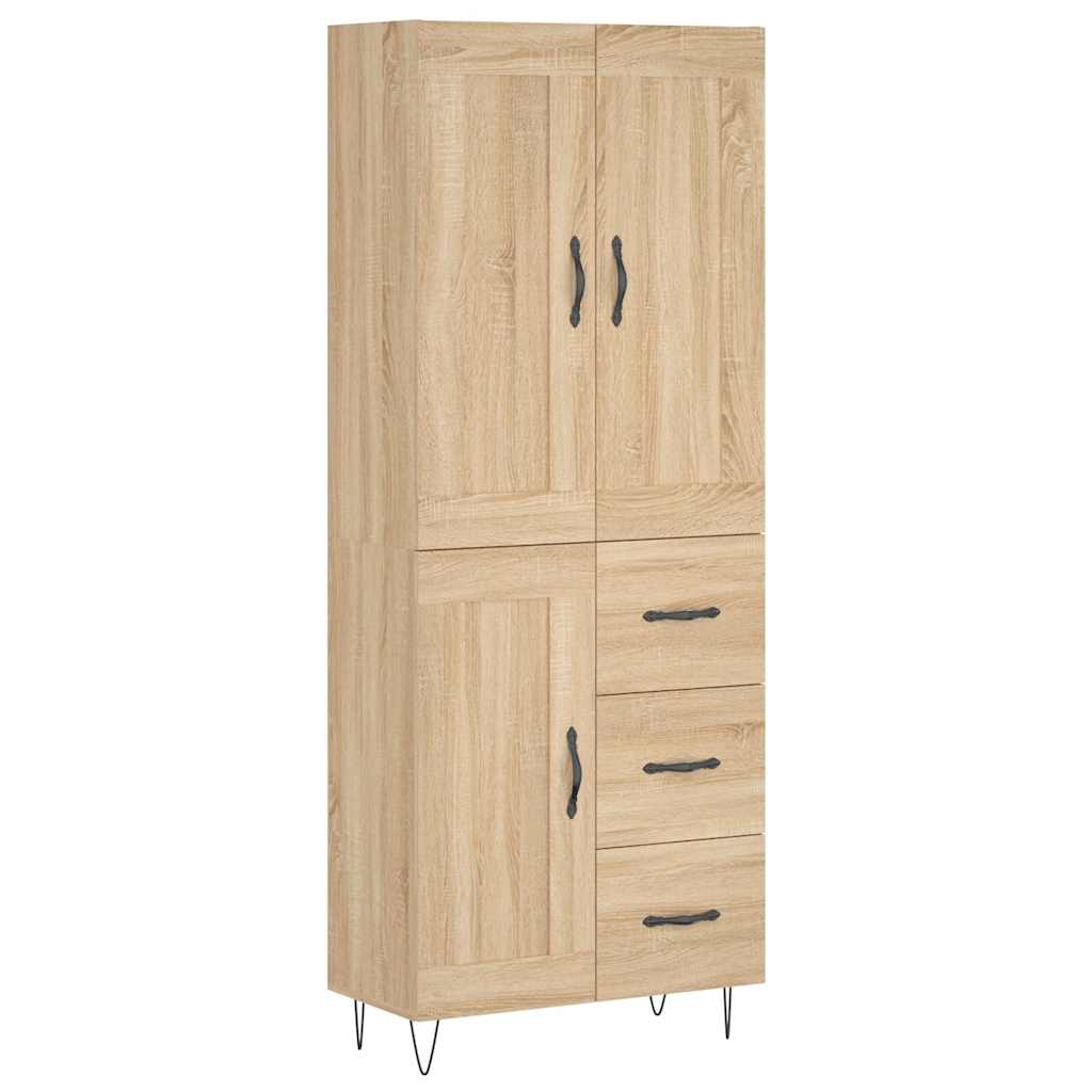 vidaXL Ντουλάπι Sonoma δρυς 69,5 x 34 x 180 εκ. από Επεξεργασμένο Ξύλο