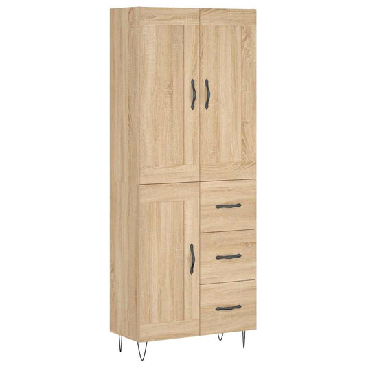 vidaXL Ντουλάπι Sonoma δρυς 69,5 x 34 x 180 εκ. από Επεξεργασμένο Ξύλο