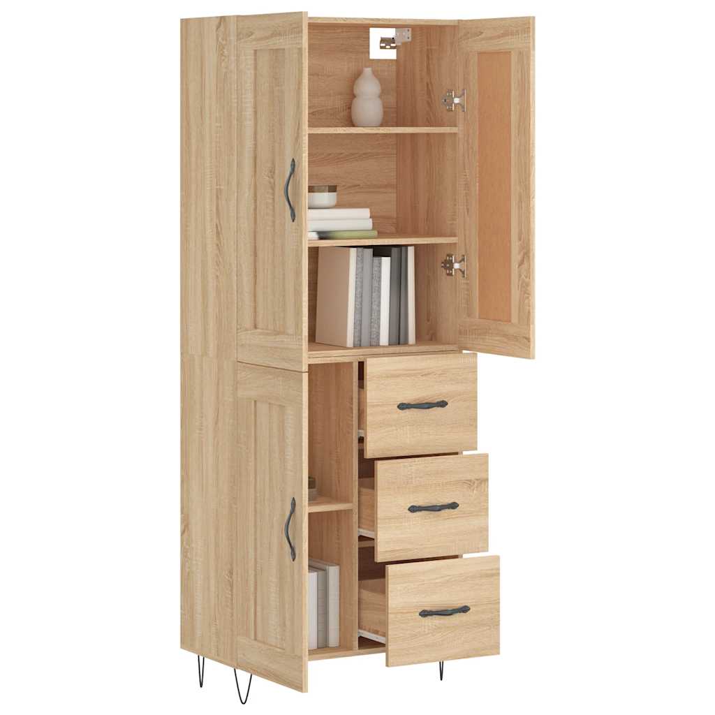 vidaXL Ντουλάπι Sonoma δρυς 69,5 x 34 x 180 εκ. από Επεξεργασμένο Ξύλο