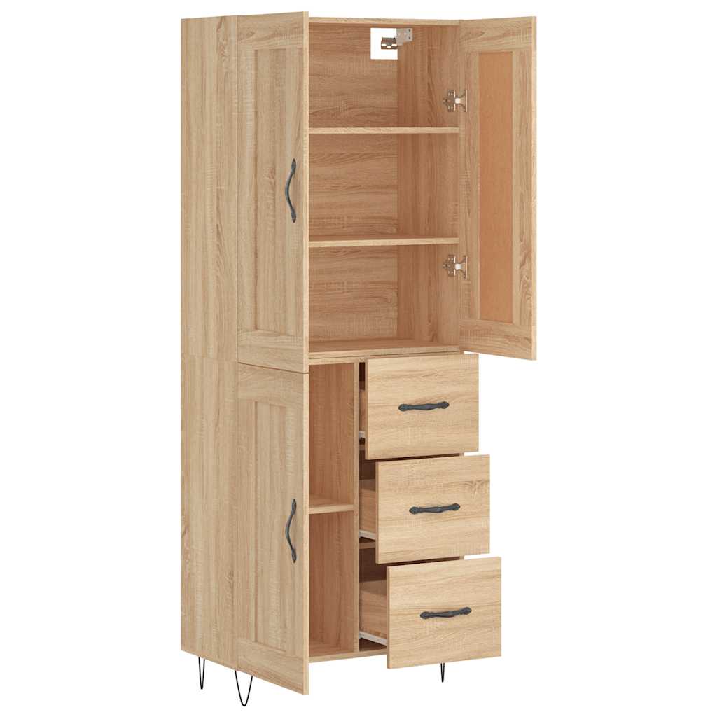 vidaXL Ντουλάπι Sonoma δρυς 69,5 x 34 x 180 εκ. από Επεξεργασμένο Ξύλο