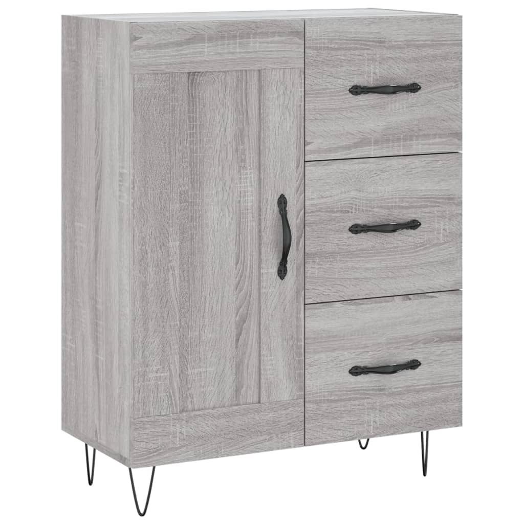 vidaXL Ντουλάπι Γκρι Sonoma 69,5 x 34 x 180 εκ. Επεξεργασμένο Ξύλο