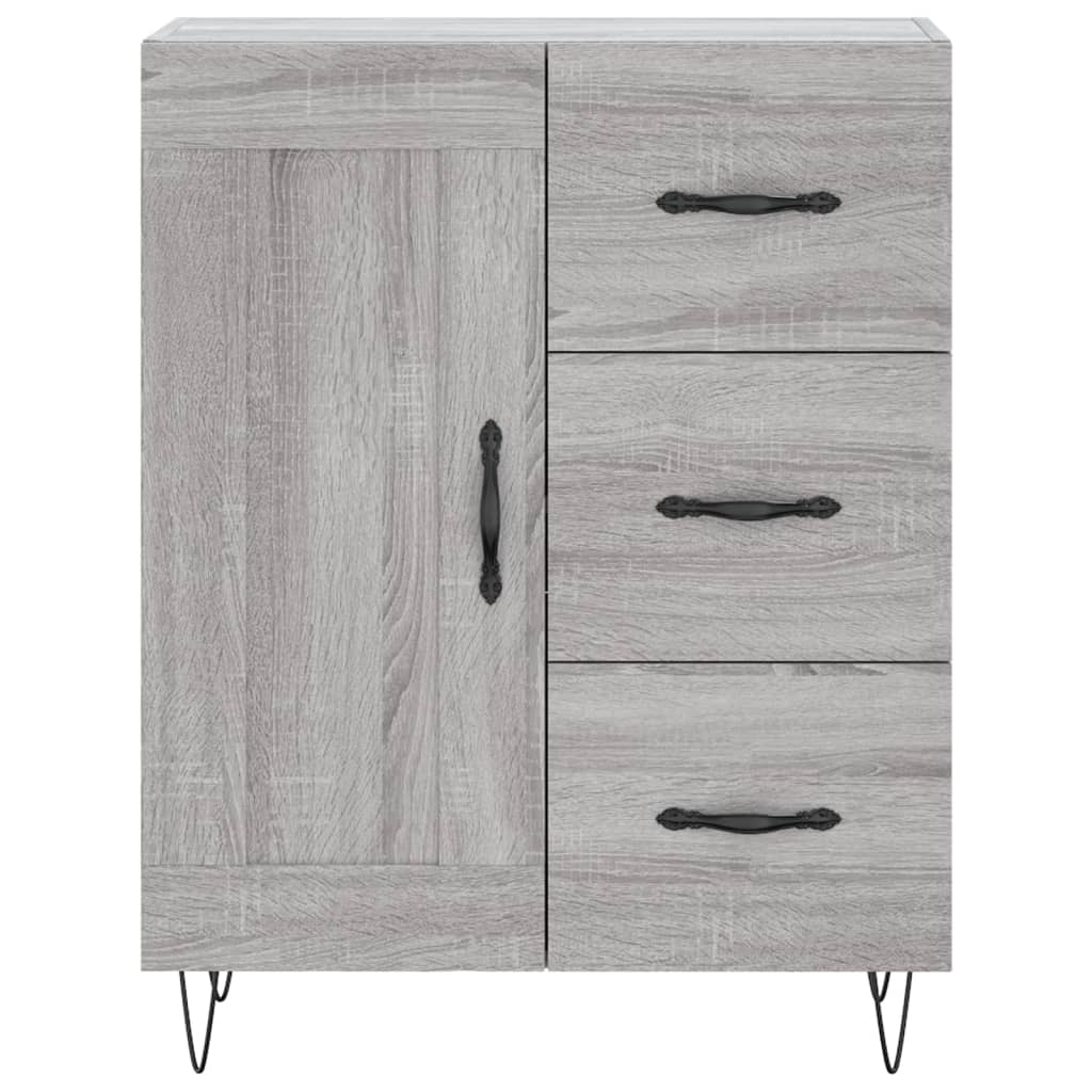 vidaXL Ντουλάπι Γκρι Sonoma 69,5 x 34 x 180 εκ. Επεξεργασμένο Ξύλο