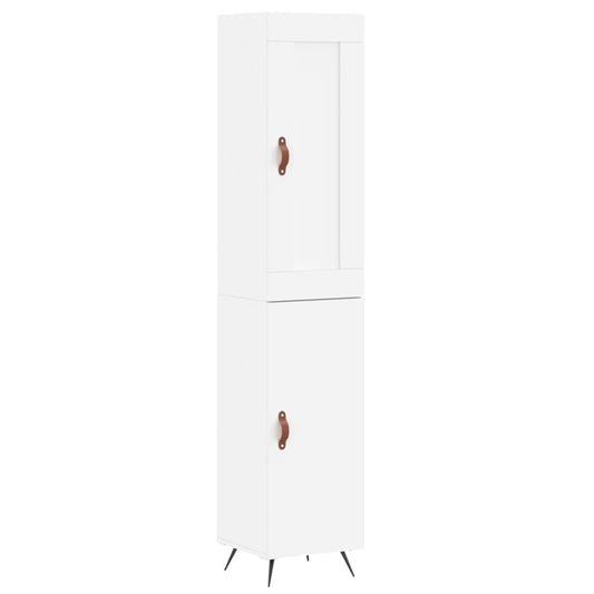 vidaXL Ντουλάπι Λευκό 34,5 x 34 x 180 εκ. από Επεξεργασμένο Ξύλο