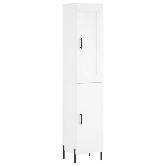 vidaXL Ντουλάπι Λευκό 34,5 x 34 x 180 εκ. από Επεξεργασμένο Ξύλο