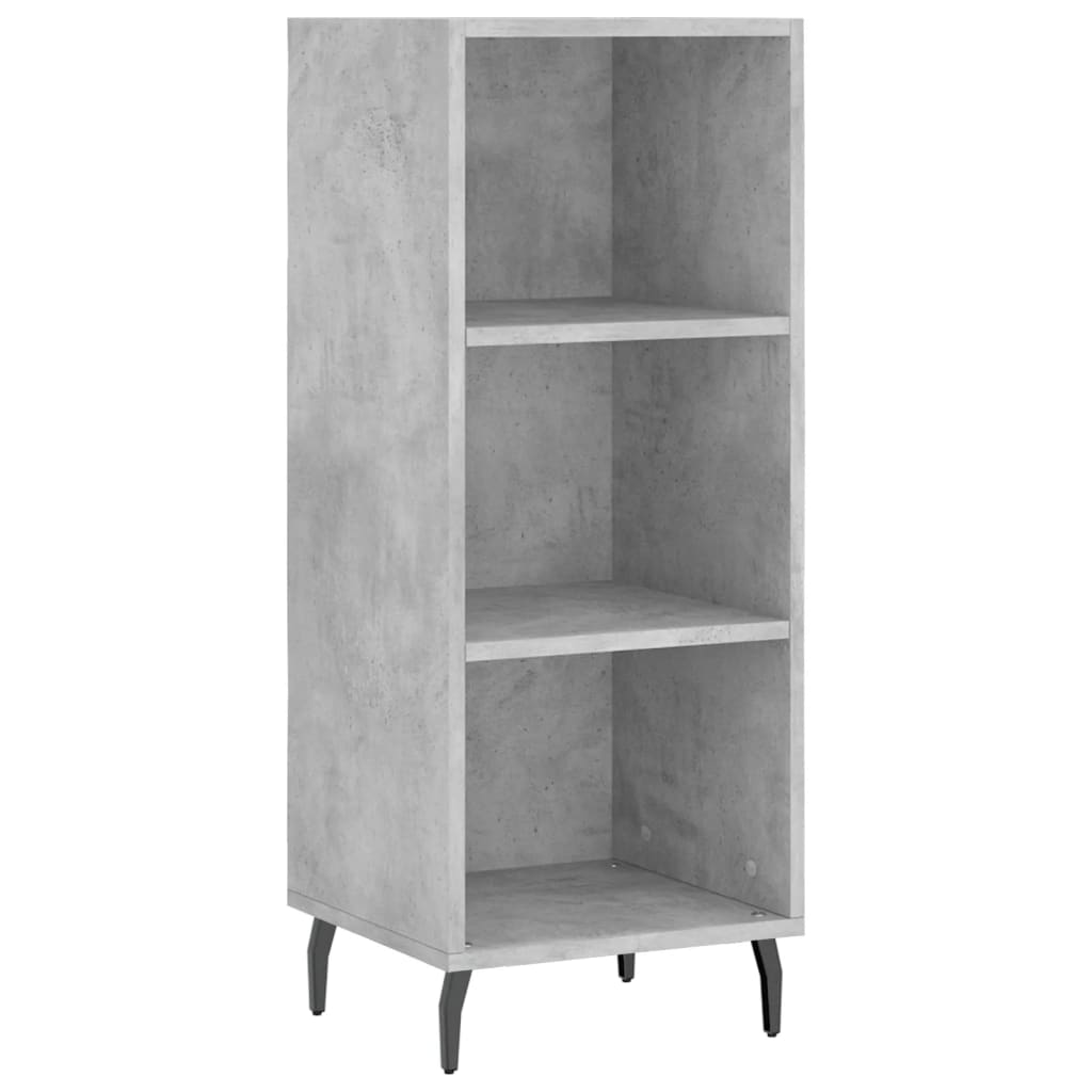 vidaXL Ντουλάπι Γκρι Σκυροδέματος 34,5x34x180 εκ. Επεξεργασμένο Ξύλο
