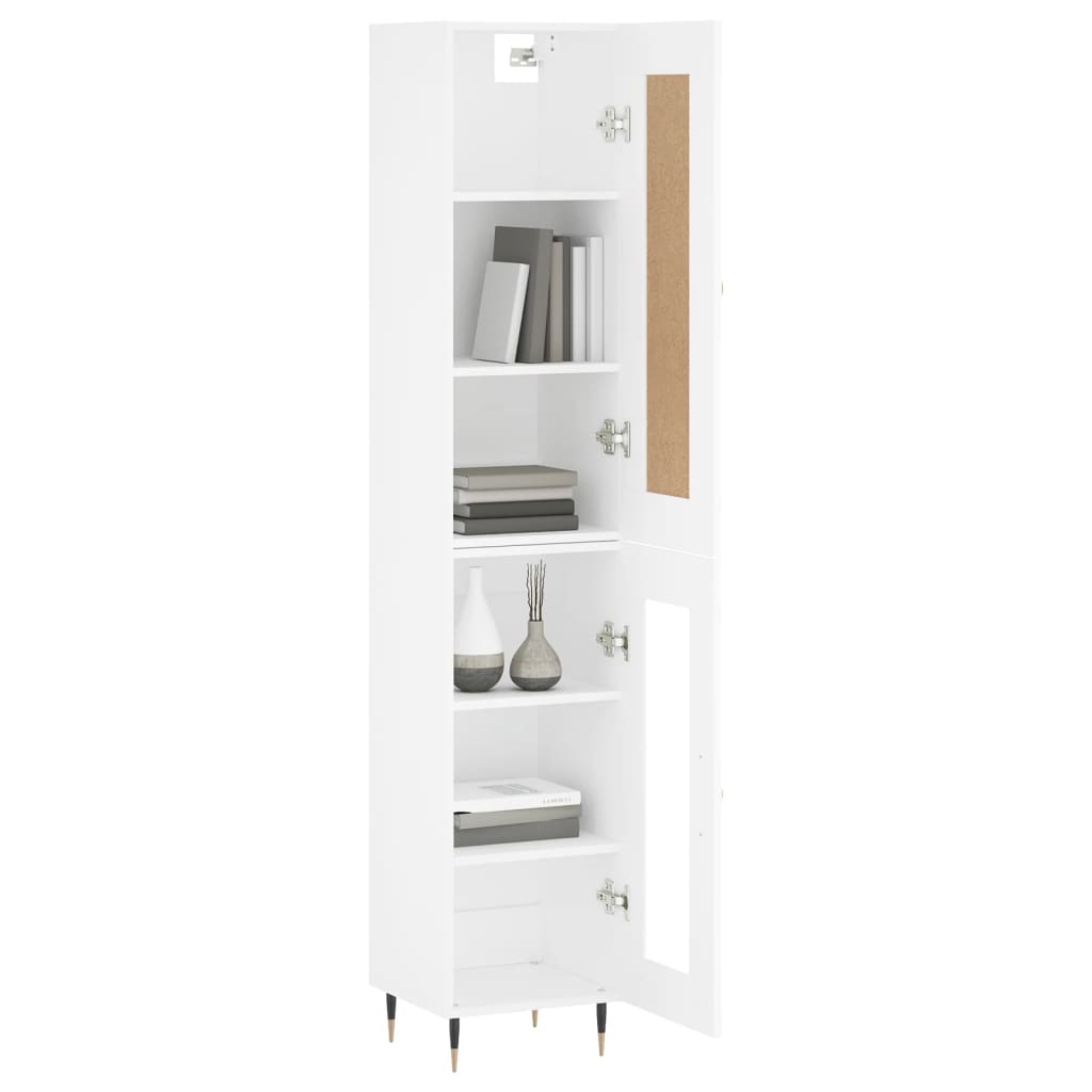 vidaXL Ντουλάπι Λευκό 34,5 x 34 x 180 εκ. από Επεξεργασμένο Ξύλο