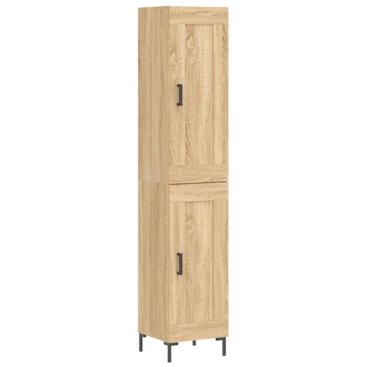 vidaXL Μπουφές Sonoma δρυς 34,5 x 34 x 180 εκ. από Επεξεργασμένο Ξύλο