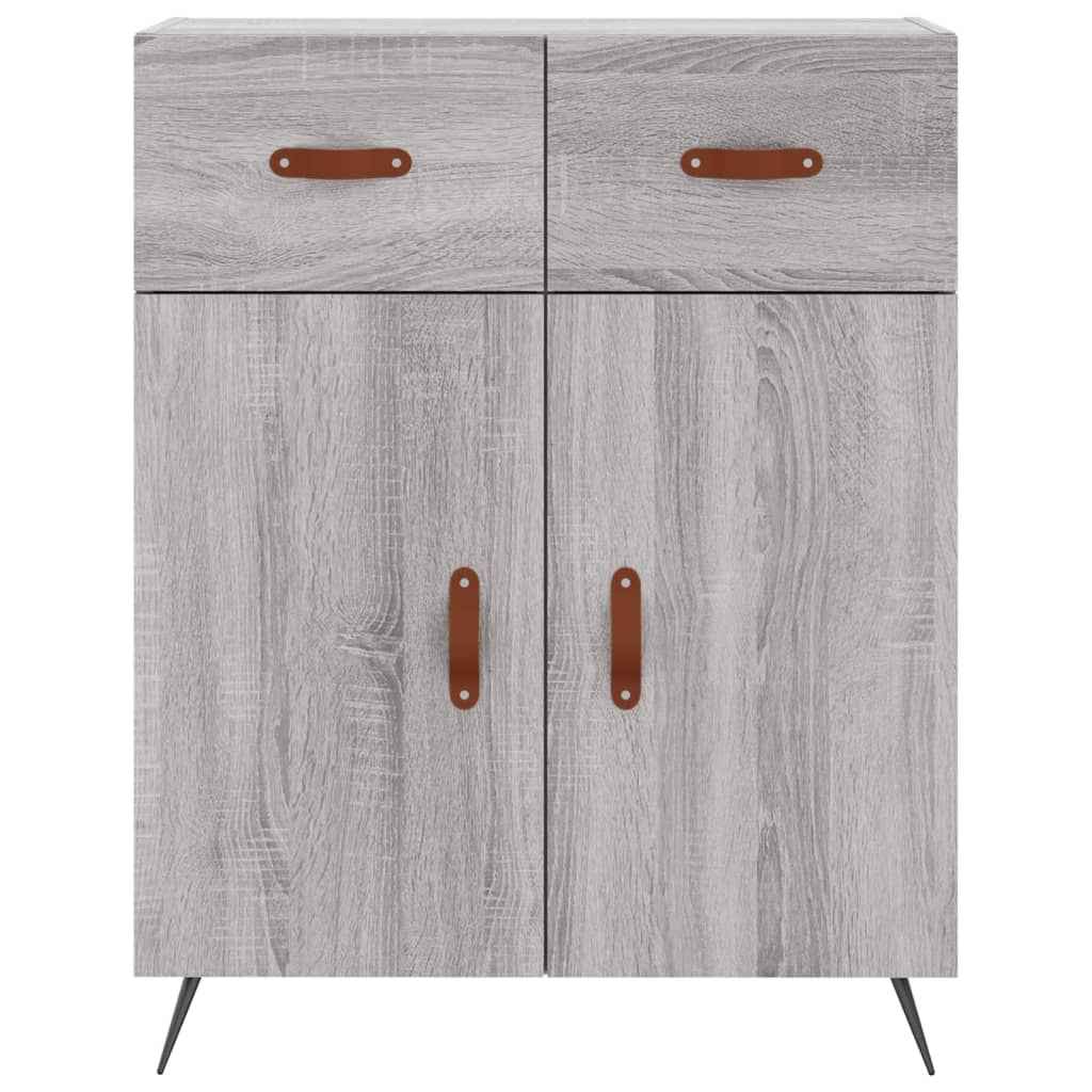 vidaXL Ντουλάπι Γκρι Sonoma 69,5 x 34 x 180 εκ. Επεξεργασμένο Ξύλο