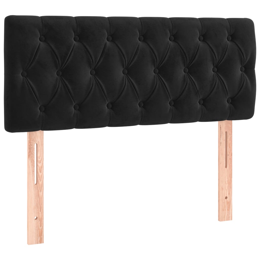 vidaXL Κρεβάτι Boxspring με Στρώμα Μαύρο 120 x 200 εκ. Βελούδινο