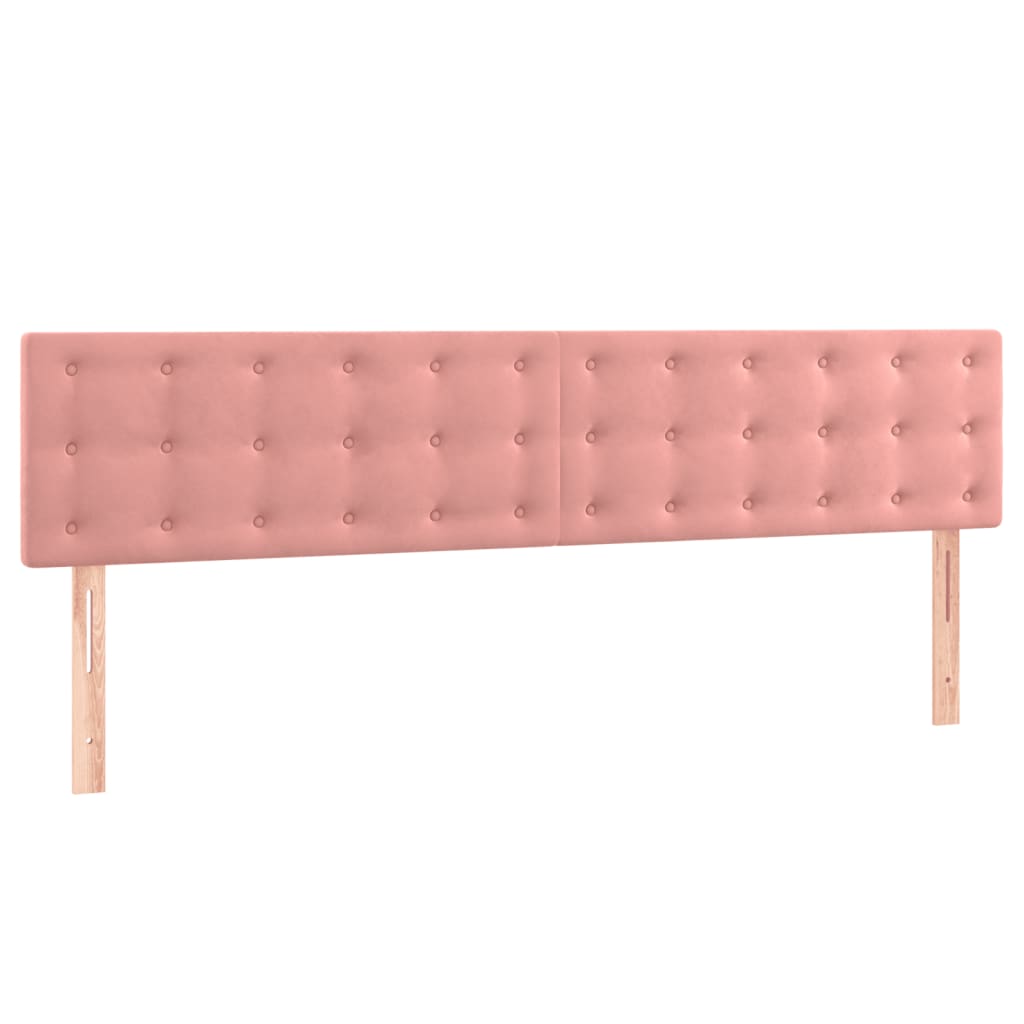 vidaXL Κρεβάτι Boxspring με Στρώμα Ροζ 180x200 εκ. Βελούδινο