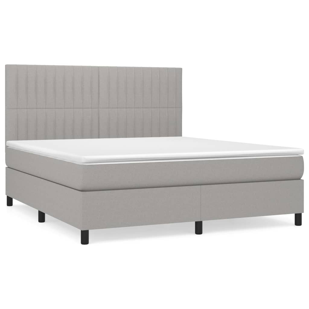 vidaXL Κρεβάτι Boxspring με Στρώμα Αν. Πράσινο 160x200εκ Υφασμάτινο