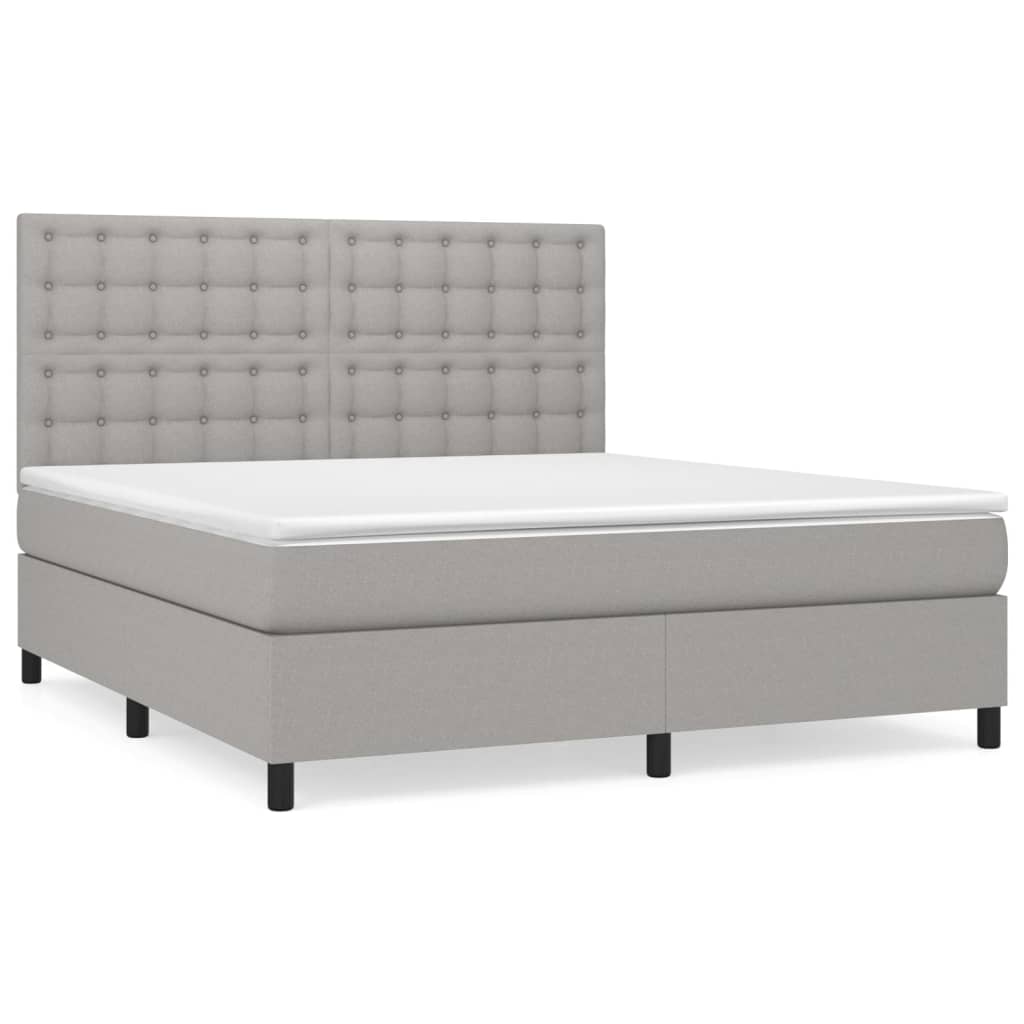 vidaXL Κρεβάτι Boxspring με Στρώμα Αν. Πράσινο 160x200εκ Υφασμάτινο