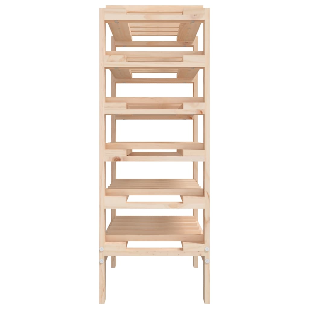 vidaXL Ραφιέρα Κρασιών 61,5x30x82 εκ. από Μασίφ Ξύλο Πεύκου