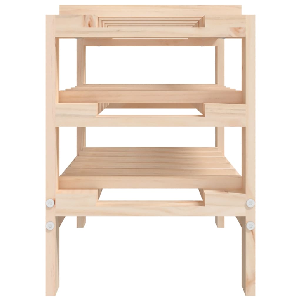 vidaXL Ραφιέρα Κρασιών 61,5x30x42 εκ. από Μασίφ Ξύλο Πεύκου